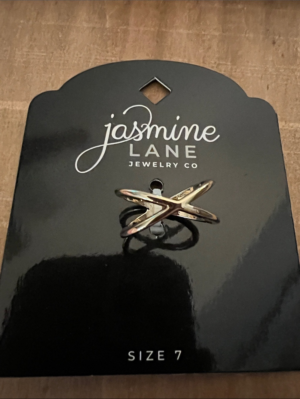 3/$18 Jasmine Lane Women's Gold X Crossover Ring - Size 7 Lot 6025